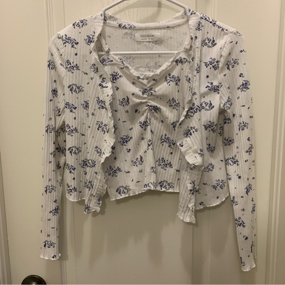 co-ord two piece cardigan and cami top